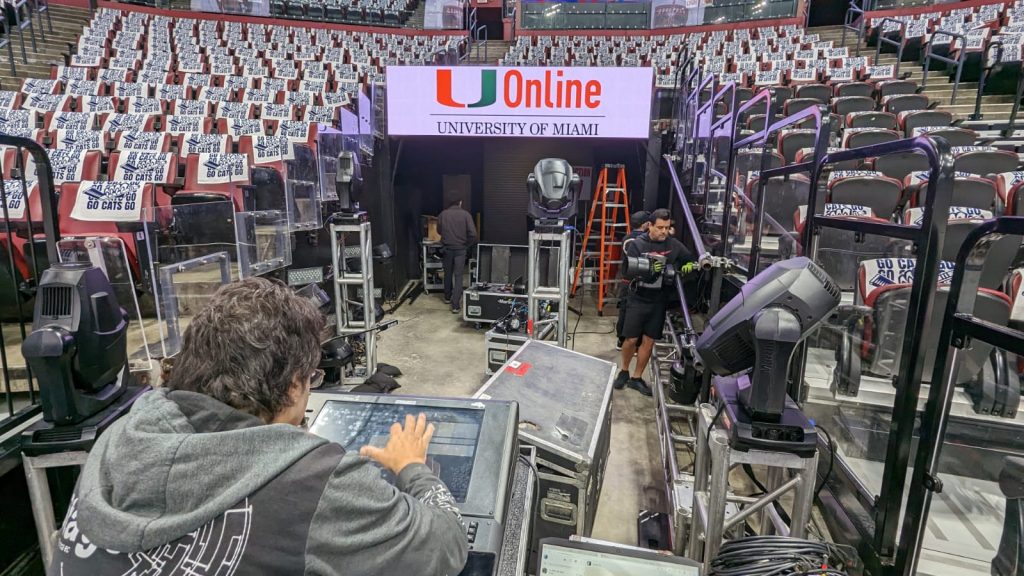 Men installing lights