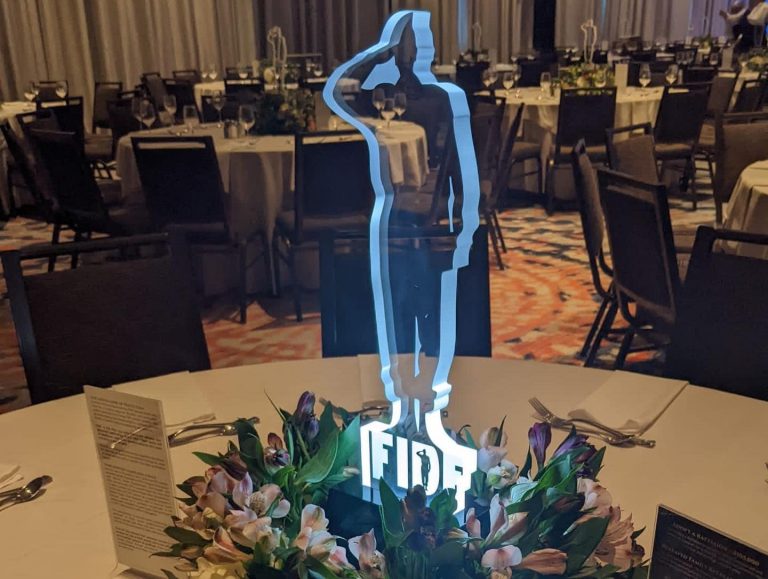 FIDF award at table